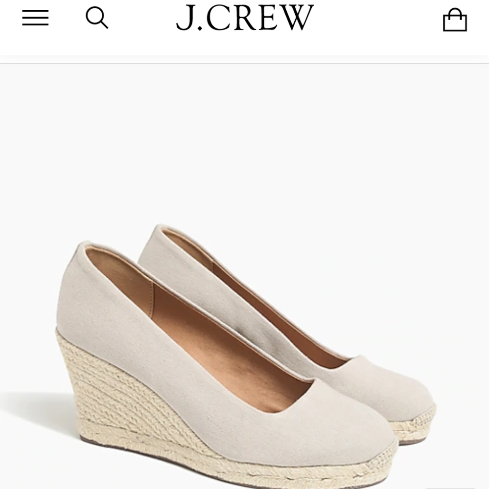 J.Crew Factory New Canvas Espadrille Wedges